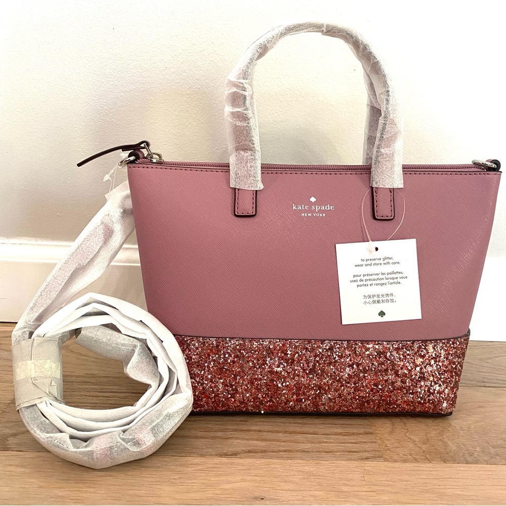 Kate Spade Mini Tote Ina Satchel Glitter Crossbody